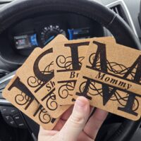 Monogram Cork Coaster 1-Each