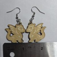 Earrings - Skull Dragon