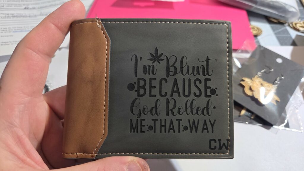 Custom Engraved Wallet.