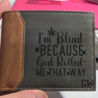 Custom Engraved Wallet.